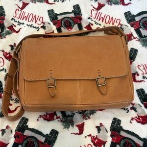 Tan Leather Messenger Bag, Genuine Leather